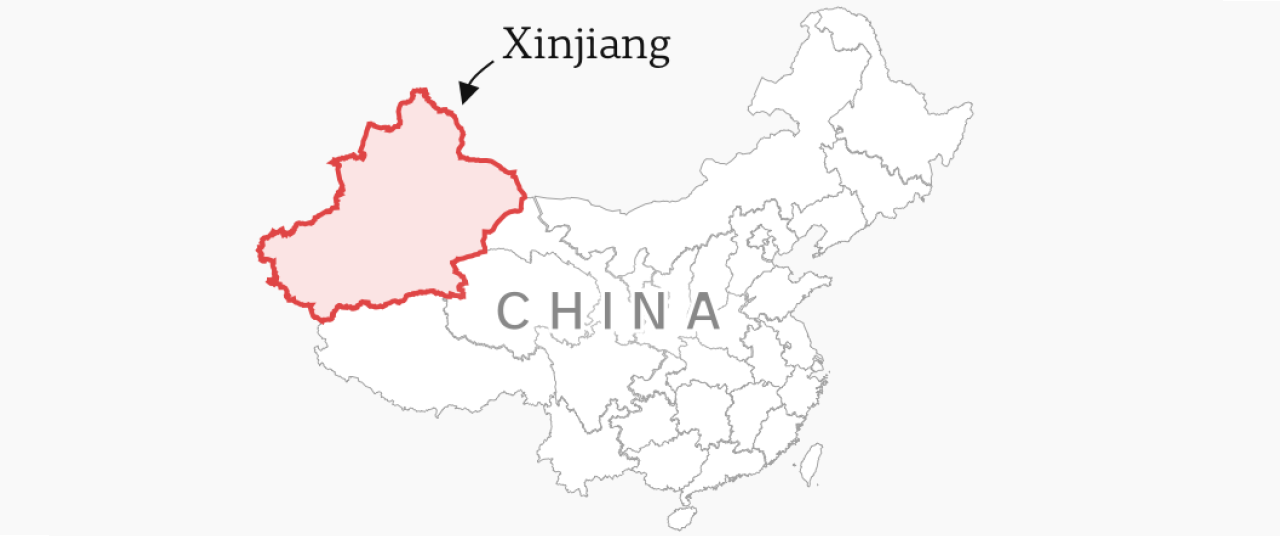 Xinjiang порт карта